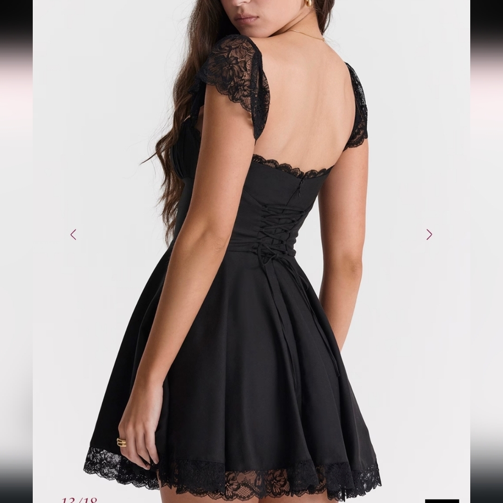 House of CB Black Lace Mini Dress - Picture 3 of 10